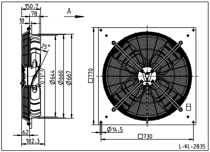 Габаритные размеры и исполнение FB065-SDE.4Y.A4L